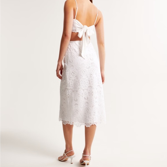 Bridal lace set - skirt and cropped top with tie - Picture 3 of 4